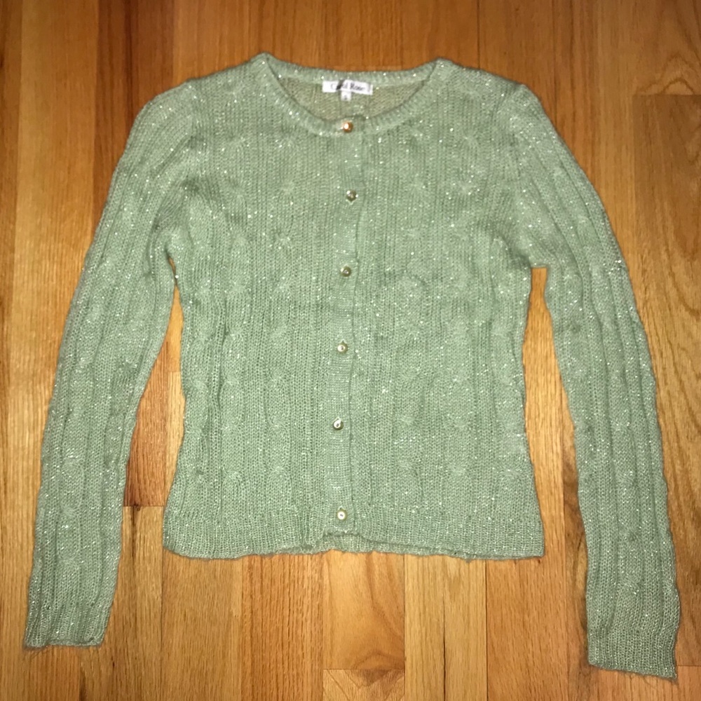 Sparkly Carol Rose Women’s Sweater Button Cardigan